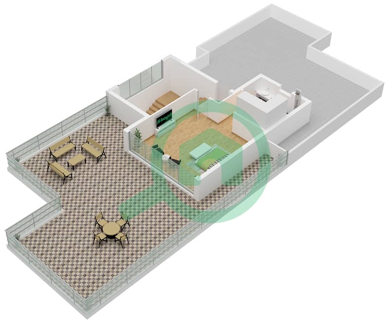 波托菲诺联排别墅 - 7 卧室别墅类型BL-VD1戶型图 Type BL-VD1 Floor Second interactive3D