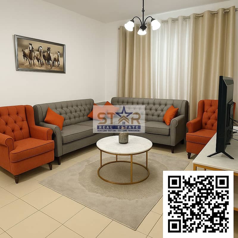 Elegant Living Room with Rustic Accents. png