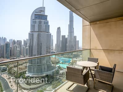 2 Bedroom Apartment for Rent in Downtown Dubai, Dubai - Burj and Fountain Views | Mall Access | Mid Floor