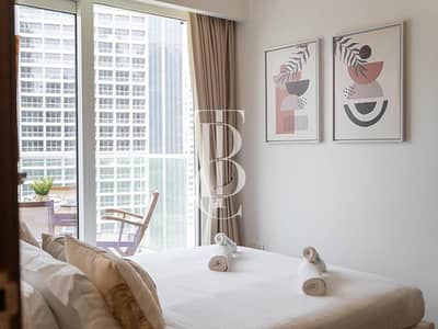 1 Bedroom Flat for Rent in Business Bay, Dubai - Fully Furnished | High Floor | Burj Views
