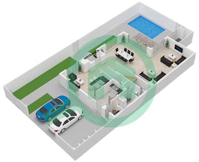 المخططات الطابقية لتصميم النموذج C فیلا 4 غرف نوم - مدينة الشارقة المستدامة المخططات الطابقية لتصميم النموذج C فیلا 4 غرف نوم - مدينة الشارقة المستدامة