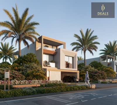 6 Bedroom Villa for Sale in Ajmal Makan City - Sharjah Waterfront, Sharjah - CAM04-STANDARD VILLA-STREET-LEFT. png