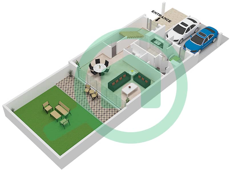 Mulberry - Plan d’étage de 5 chambres Villa Type R-3M Type R-3M Floor Ground interactive3D