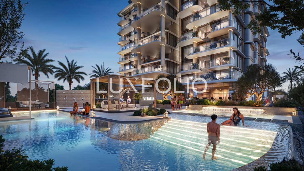 位于朱美拉棕榈岛，新月城，Vitalia by Pinnacle 2 卧室的公寓 10037810 AED - 12768807