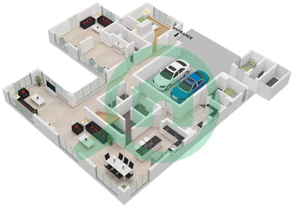 Al Naseem Community - 4 Bedroom Villa Type SH5-VP095 Floor plan