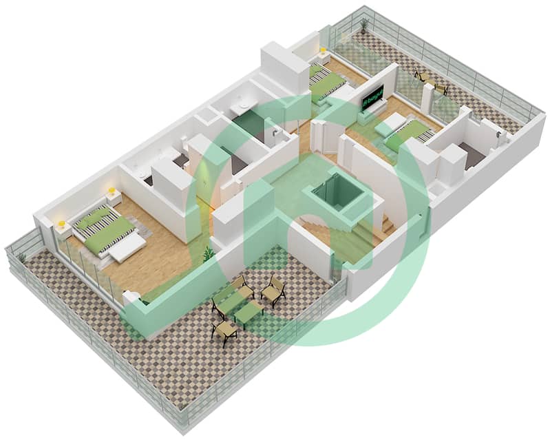 Golf Lane - Вилла 5 Cпальни планировка Тип LIVIA-ORIGINAL Type Livia/Original Floor First interactive3D