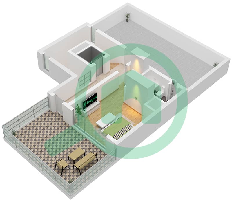 المخططات الطابقية لتصميم النموذج LIVIA-MIRROR فیلا 5 غرف نوم - جولف لاين Type Livia-Mirror Floor Second interactive3D