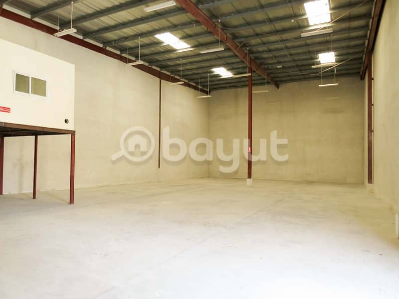 @21/-AED I  Warehouse + Mezzanine Floor I Size 4796 Sq ft I DIP-1 Opp Ramla