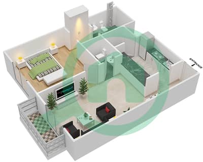 Evershine One - 1 Bedroom Apartment Type/unit 1B/1BF-1BT-1B4 Floor plan