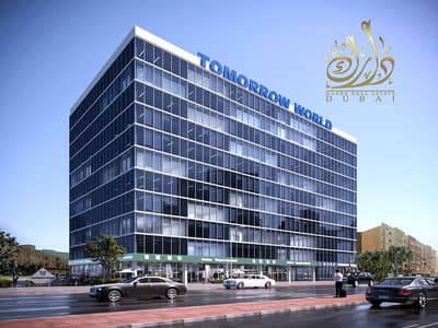 Office for Sale in International City, Dubai - Street view of the commercial tower. jpg
