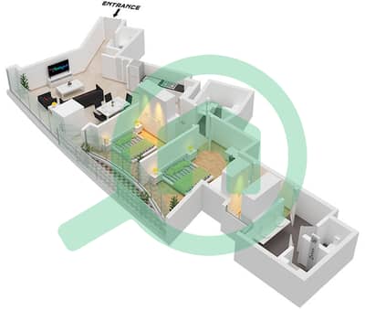 The Address Sky View Tower 1 - 2 Bedroom Apartment Unit 01 FLOOR 28 Floor plan