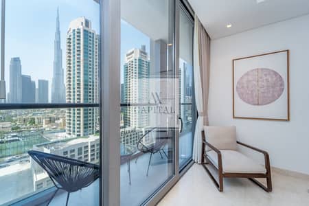 1 Bedroom Apartment for Sale in Business Bay, Dubai - High Floor | Burj Khalifa View | Fully Furnished