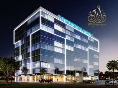 Office for Sale in International City, Dubai - Night View of the commercial tower. jpg