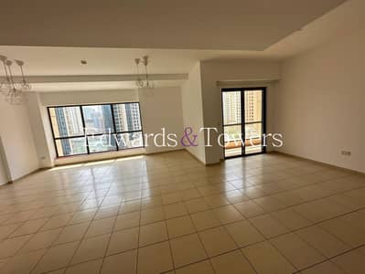 3 Bedroom Apartment for Rent in Jumeirah Beach Residence (JBR), Dubai - Sea view | Well kept | Unfurnished 3 Bed