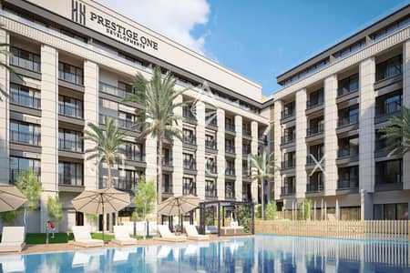 فلیٹ 1 غرفة نوم للبيع في قرية جميرا الدائرية، دبي - Berkeley Square Courtyard Pool. png