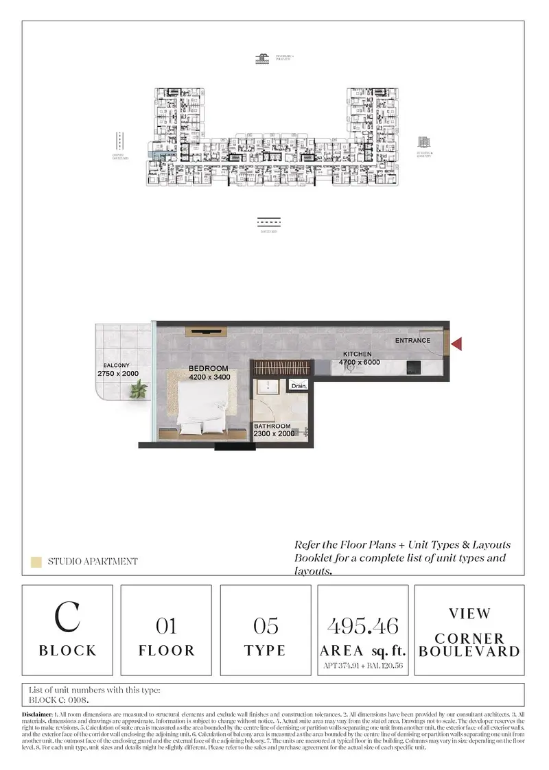 0 BR floor plan