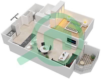 La Fontana Apartments - 1 Bedroom Apartment Type/unit E/16 Floor plan