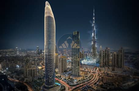 Studio for Sale in Downtown Dubai, Dubai - bldg night. jpg