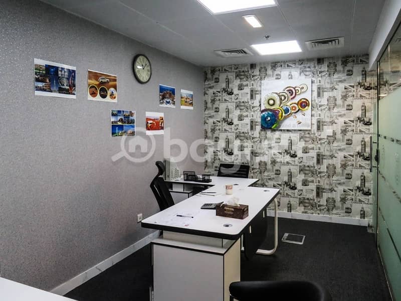 Fully fitted offices direct from landlord with Burk khalifa & Lake views.