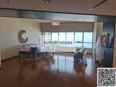 Luxury 3-Bedroom Flat with 2 Parking and 2 Huge Balconey for Rent in Corniche Tower Stunning S