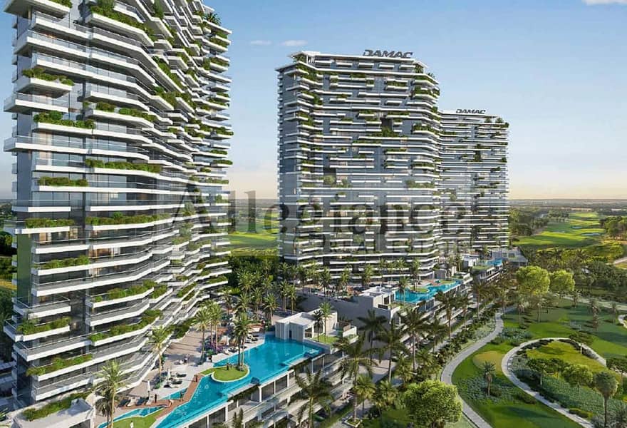 位于达马克山庄，Golf Greens，高尔夫绿地大厦 B 座 1 卧室的公寓 1250000 AED - 12809900