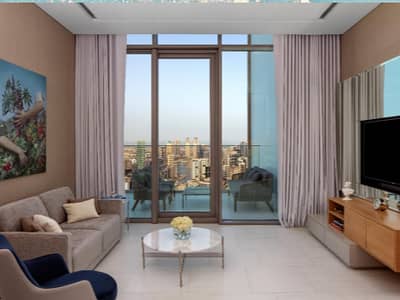 شقة فندقية 1 غرفة نوم للايجار في الخليج التجاري، دبي - 1 bed duplex cloud 3. png