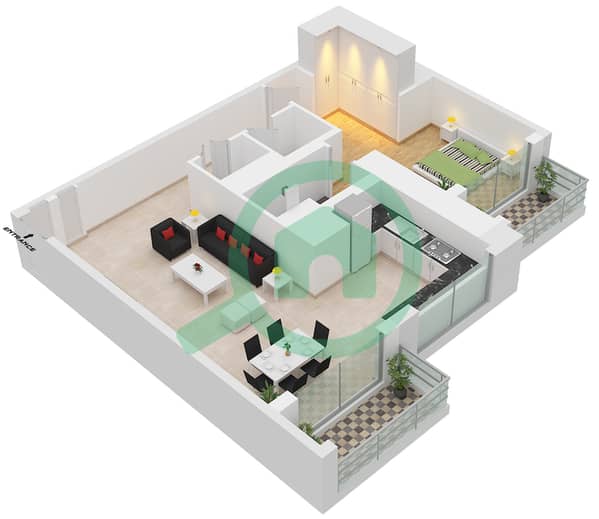 Type F Unit 10 Floor 0,1,2,3,4