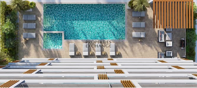 2 Bedroom Apartment for Sale in Al Furjan, Dubai - Jannus_Pool top view without People. jpg