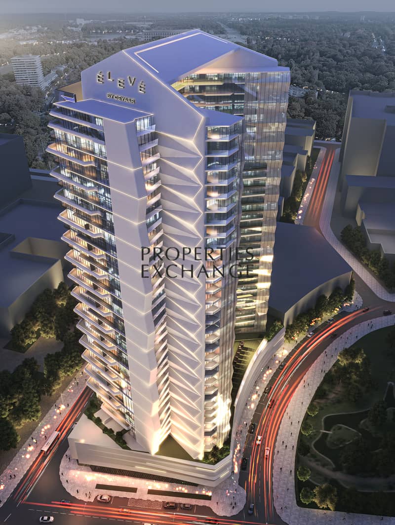 3 DEYAAR TOWER_Aerial Rear Side View_Night-LOGO. jpg