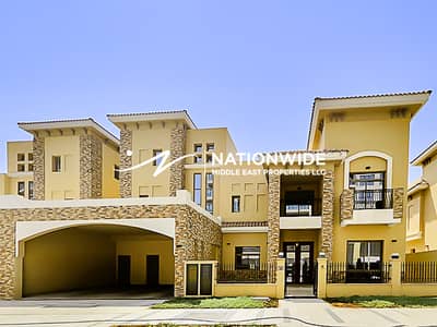 4 Bedroom Villa for Rent in Al Raha Beach, Abu Dhabi - Spacious Villa | Balcony+Pool | Scenic Sea View