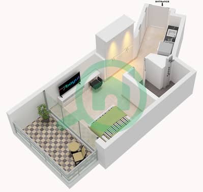 Viridis Tower D - Studio Apartment Unit 10 FLOOR 9 Floor plan