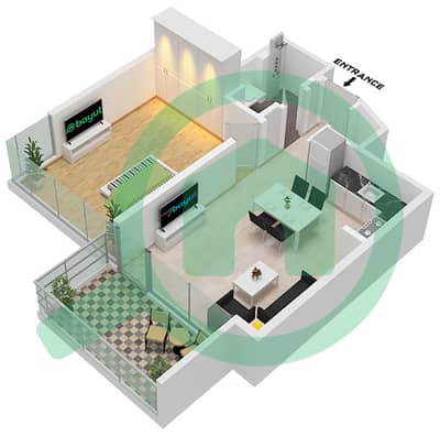 LIV Marina - 1 Bedroom Apartment Unit 5 FLOOR 23 Floor plan