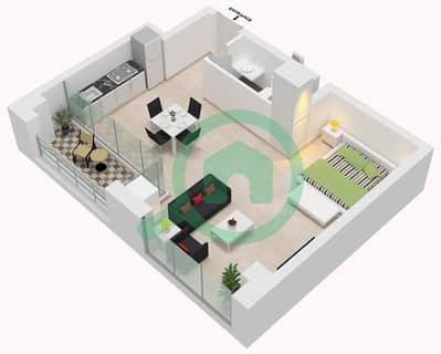 المخططات الطابقية لتصميم النموذج D شقة استوديو - بيكسل