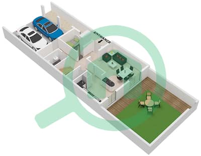 阿尔坦尼亚别墅4区 - 2 卧室联排别墅类型／单位4 / UNIT MIDDLE戶型图