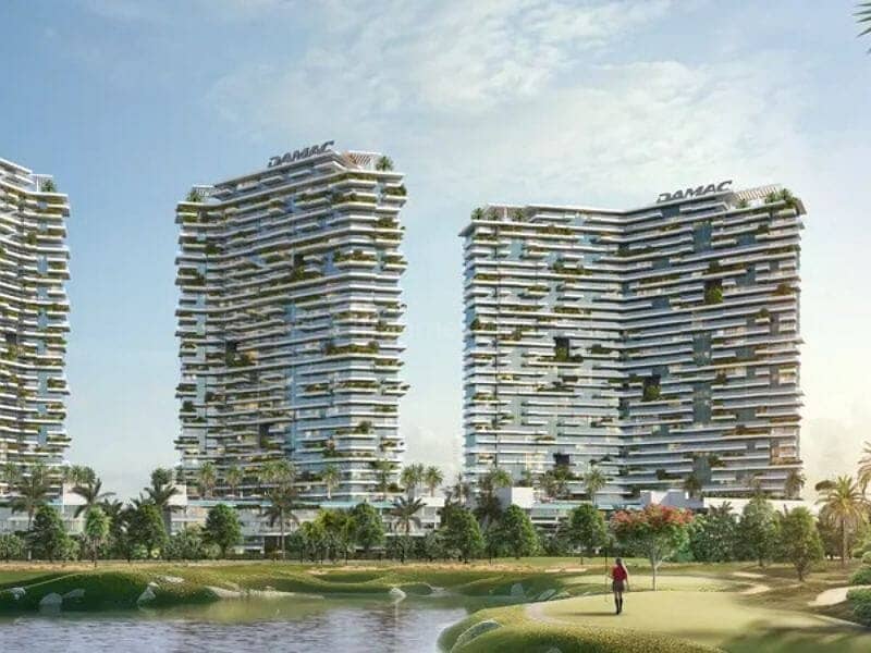 位于达马克山庄，Golf Greens，高尔夫绿地大厦 B 座 1 卧室的公寓 1370000 AED - 12830381