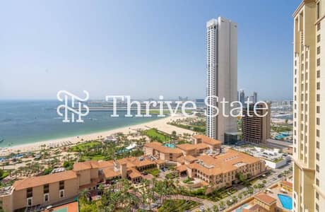 2 Bedroom Flat for Rent in Jumeirah Beach Residence (JBR), Dubai - Furnished | Full Sea View | Vacant Now
