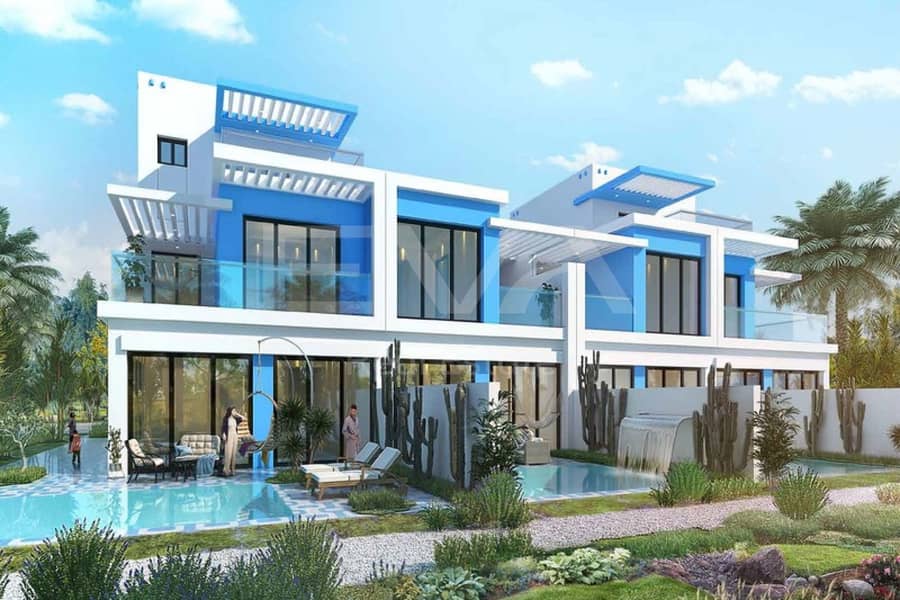位于大马士革湖住宅，圣托里尼别墅 6 卧室的别墅 7000000 AED - 12832212