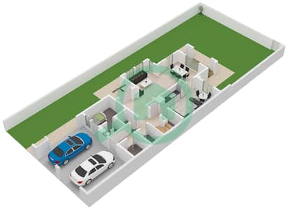 Спрингс 3 - Вилла 3 Cпальни планировка Тип/мера 2 / UNIT END