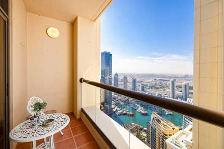 2 Bedroom Flat for Rent in Jumeirah Beach Residence (JBR), Dubai - High Floor | Fully Furnished | Marina View