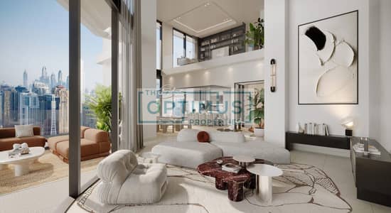 2 Bedroom Apartment for Sale in Jumeirah Heights, Dubai - Altiera Heights - penthouse living & Kitchen. jpg