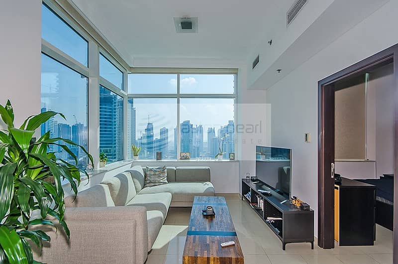 Fully Furnished 1BR with Full Marina view