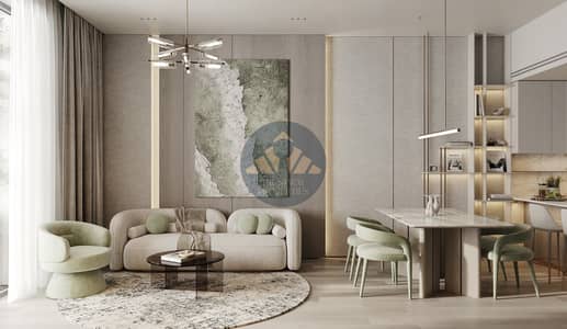 فلیٹ 1 غرفة نوم للبيع في مجمع دبي لاند ريزيدنس، دبي - 1BR living-dining-kitchen (5). jpg