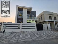 For rent a villa in Al Yasmeen, Ajman, 5 rooms, a majlis, a hall, a spacious kitchen, and a maid's room