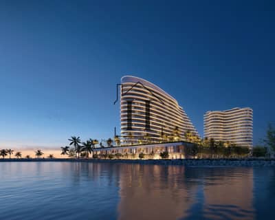 Studio for Sale in Al Marjan Island, Ras Al Khaimah - sea night view final. jpg