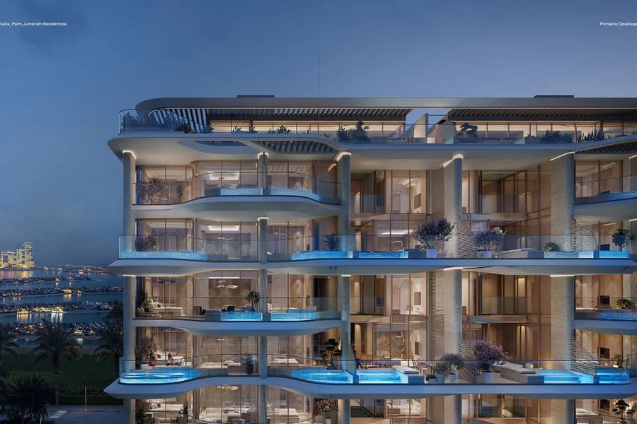 位于朱美拉棕榈岛，新月城，Vitalia by Pinnacle 2 卧室的公寓 10037810 AED - 12859174