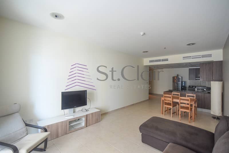 Fully Furnished 1 Bed | Low Floor | Sea View