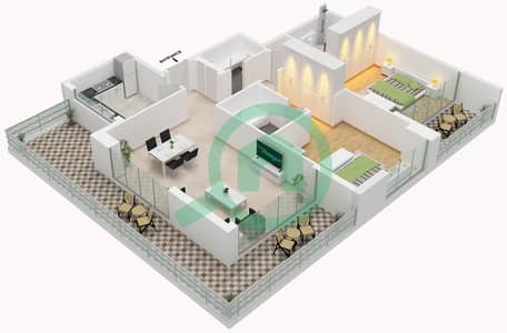 Rose Gardens 3 - 2 Bedroom Apartment Unit 05 FLOOR 2-7 Floor plan