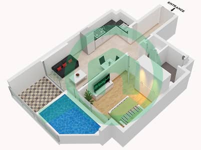 المخططات الطابقية لتصميم النموذج / الوحدة A / UNIT 06 FLOOR 2 شقة 1 غرفة نوم - بيس لاجونز من بيس هومز