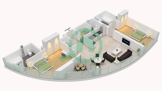 Park Tower A - 2 Bedroom Apartment Type/unit A / UNIT 06 FLOOR 26 Floor plan