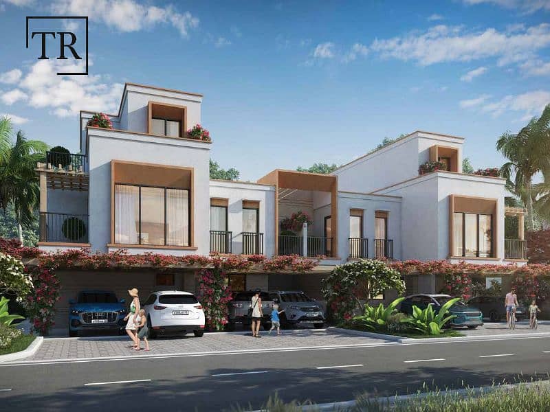 位于大马士革湖住宅，米克诺斯别墅 4 卧室的联排别墅 2850000 AED - 12882238
